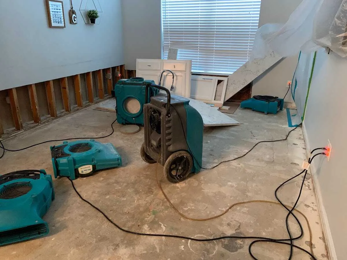 Dehumidifier in flood-cut room for Water Extraction & Removal in Blacklick Estates